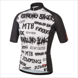 ADRENALINE WHITE Koszulka rowerowa z krótkimi rękawami męska