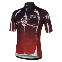 SAMURAI RED   Koszulka rowerowa z krótkimi rękawami męska