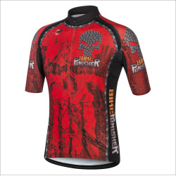 BIKE PUNISHER RED   Koszulka rowerowa z krótkimi rękawami męska