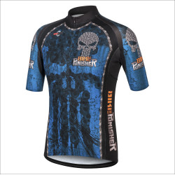 BIKE PUNISHER BLUE  Koszulka rowerowa z krótkimi rękawami męska