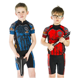 BIKE PUNISHER RED   dziecięca koszulka rowerowa