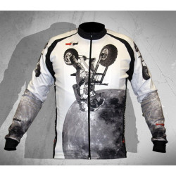F*ck The Gravity White  Męska bluza kolarska / rowerowa